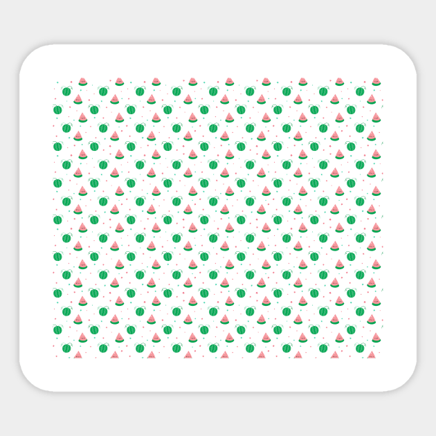 Starry Watermelon Pattern Sticker by saradaboru